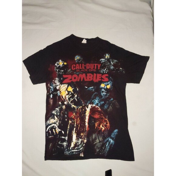 Call Of Duty Black Ops Zombies Shirt Small S Video Game Promo All Over Print - Picture 1 of 9